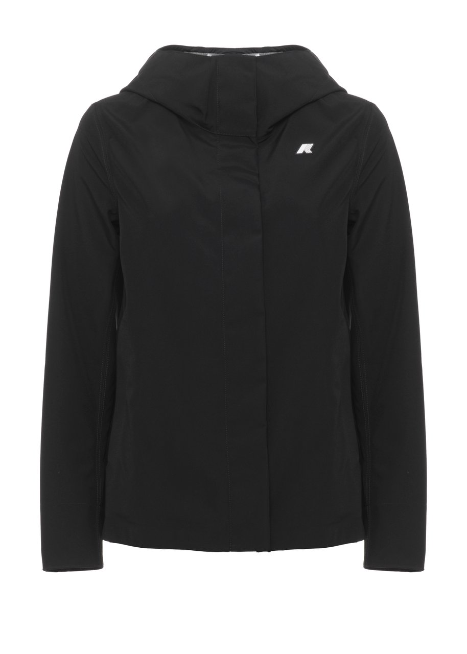 K-WAY Black Madalina Hooded Jersey Jacket Zwart