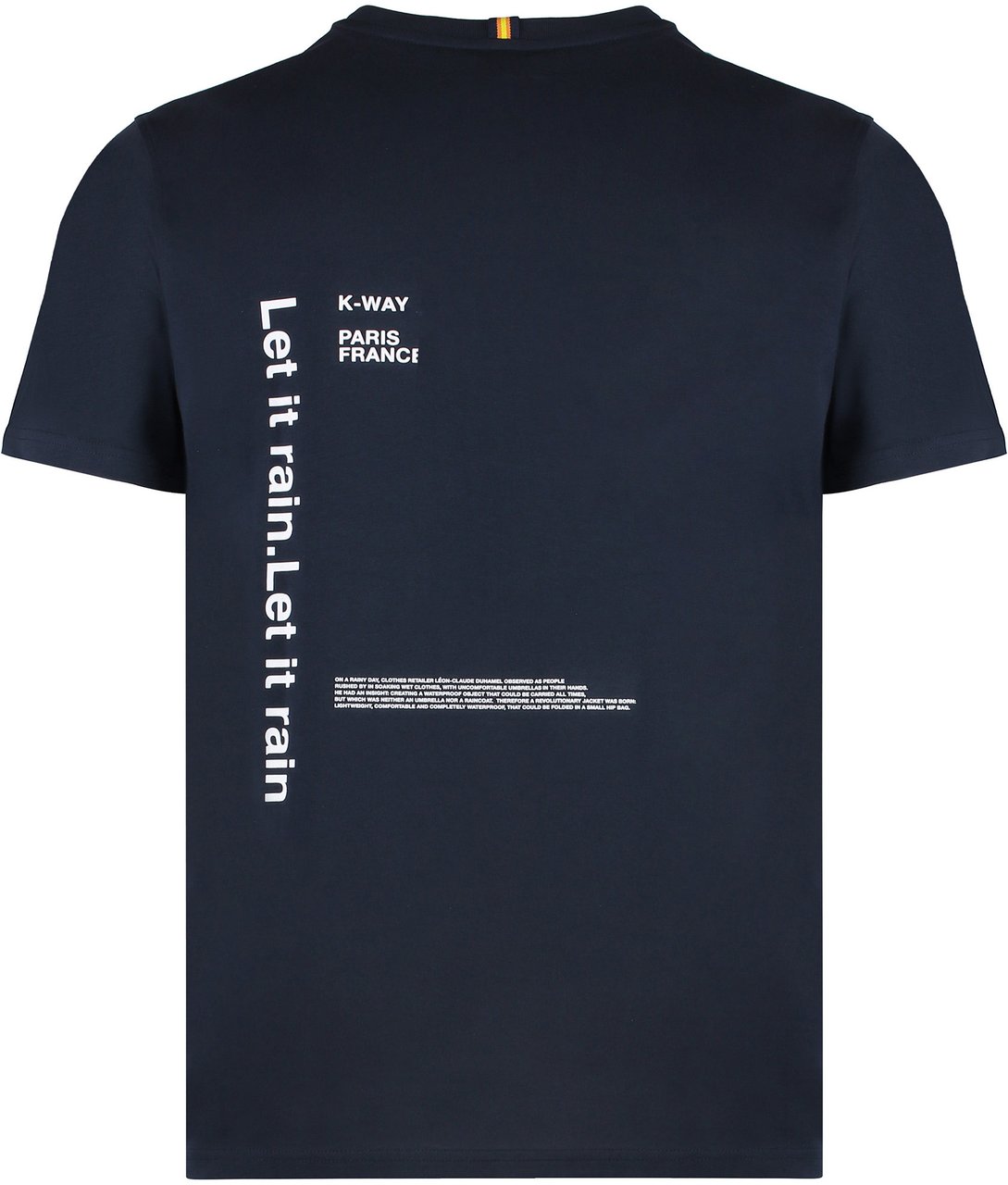 K-WAY Odom Letitrain Cotton crew-neck T-shirt Blauw