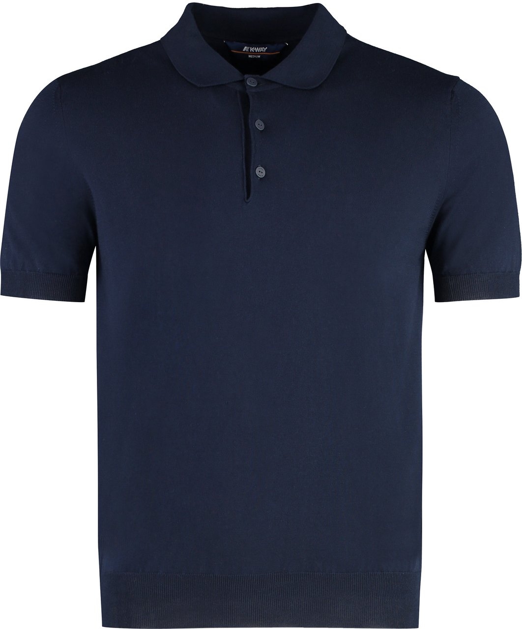 K-WAY Pleyne knitted cotton polo shirt Blauw
