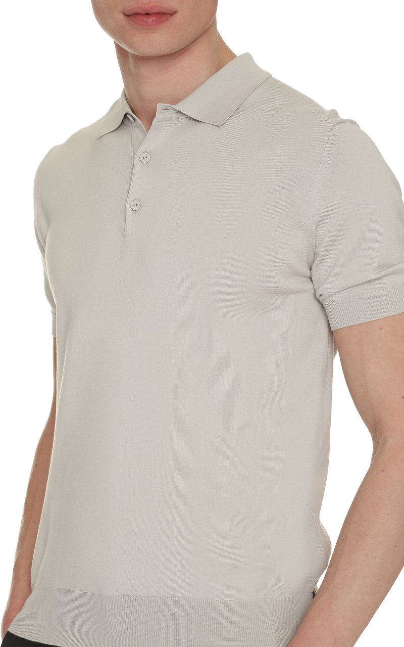 K-WAY Pleyne knitted cotton polo shirt Beige