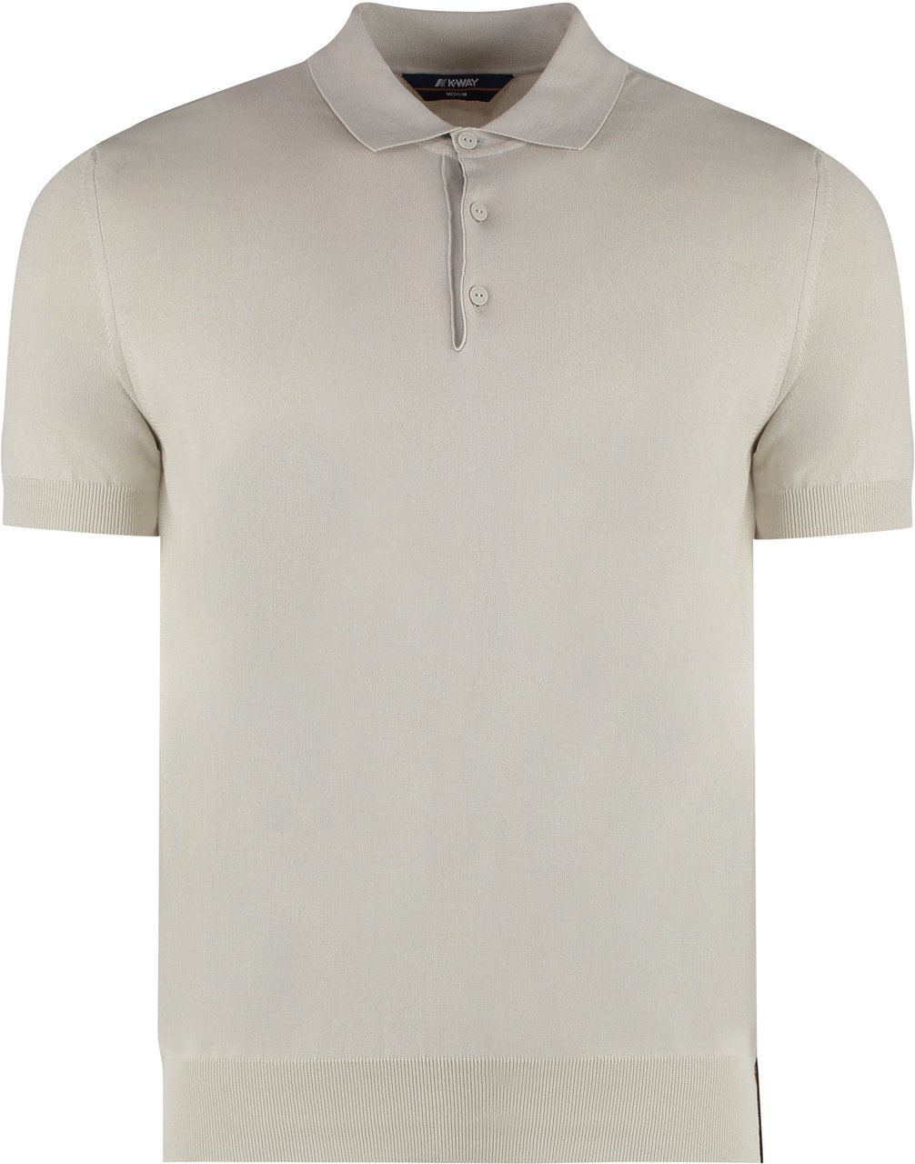 K-WAY Pleyne knitted cotton polo shirt Beige