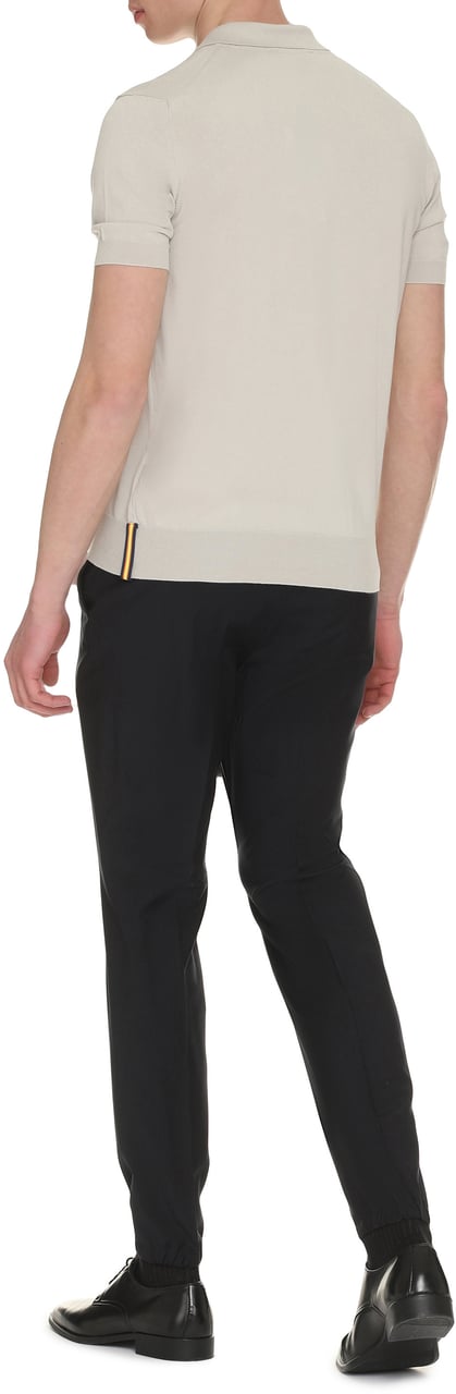 K-WAY Pleyne knitted cotton polo shirt Beige