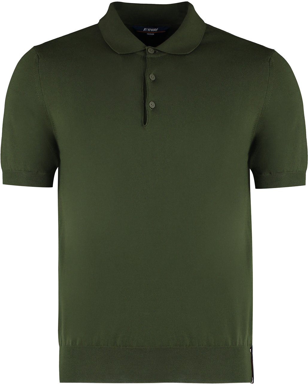 K-WAY Pleyne knitted cotton polo shirt Groen
