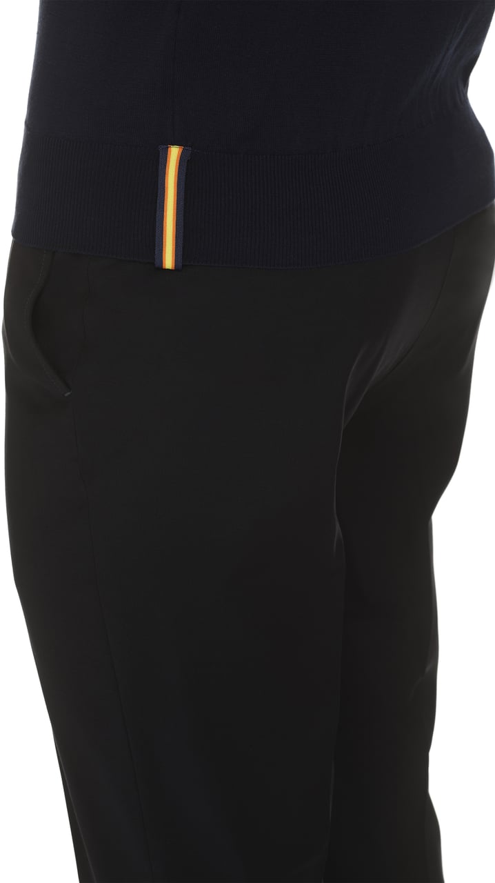 K-WAY Pleyne knitted cotton polo shirt Blauw
