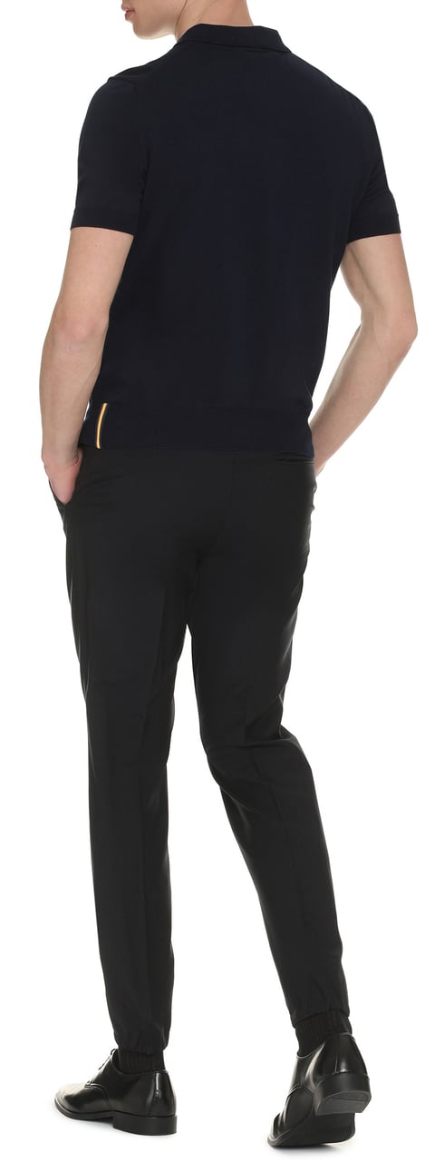 K-WAY Pleyne knitted cotton polo shirt Blauw