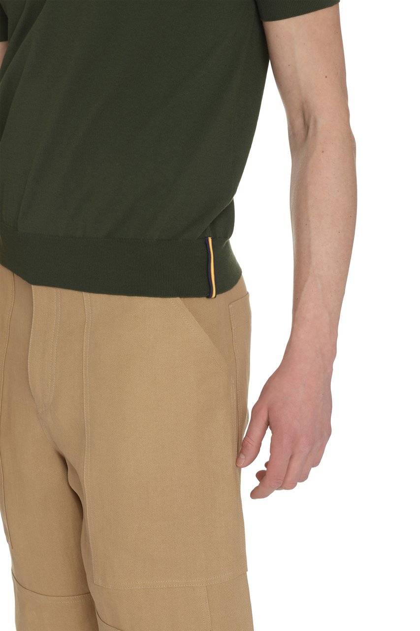 K-WAY Pleyne knitted cotton polo shirt Groen