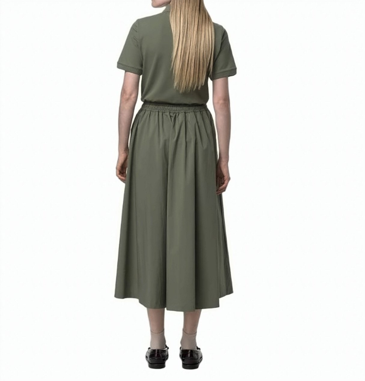 K-WAY Mosella Stretch Poplin Long Skirt Grijs