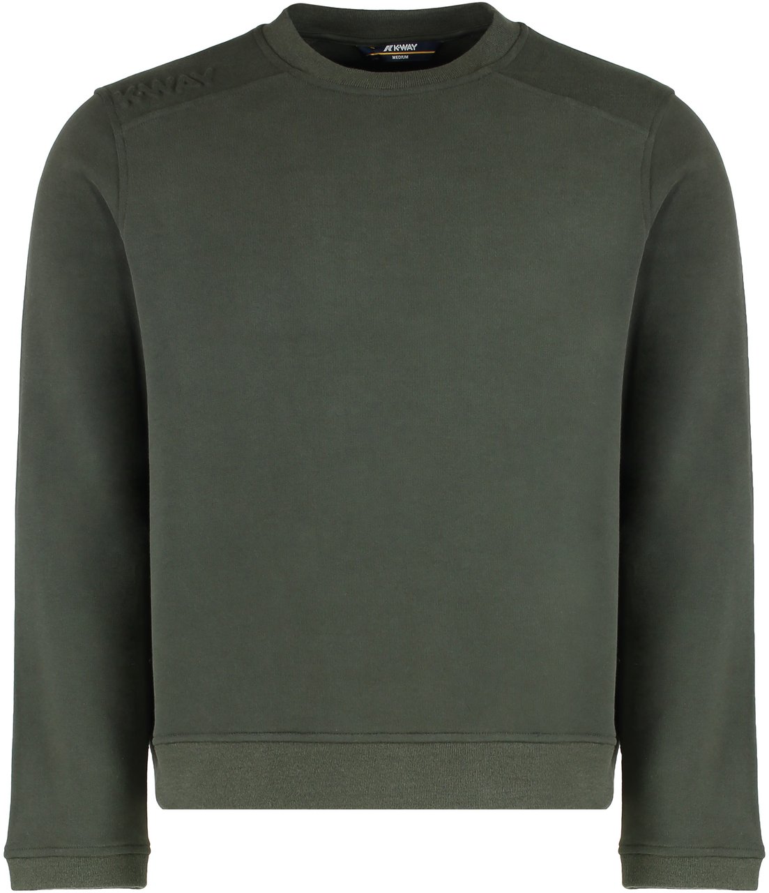 K-WAY Sweater with a round neck Perruel in cotton and cashmere. Groen