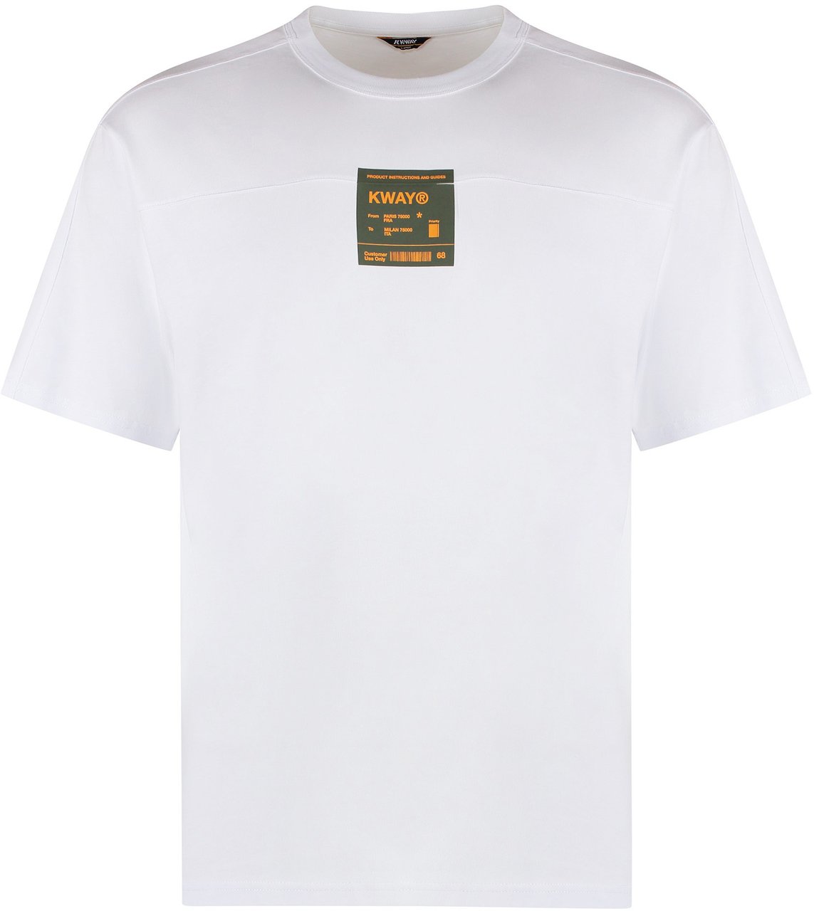 K-WAY Fantome Cotton crew-neck T-shirt Wit