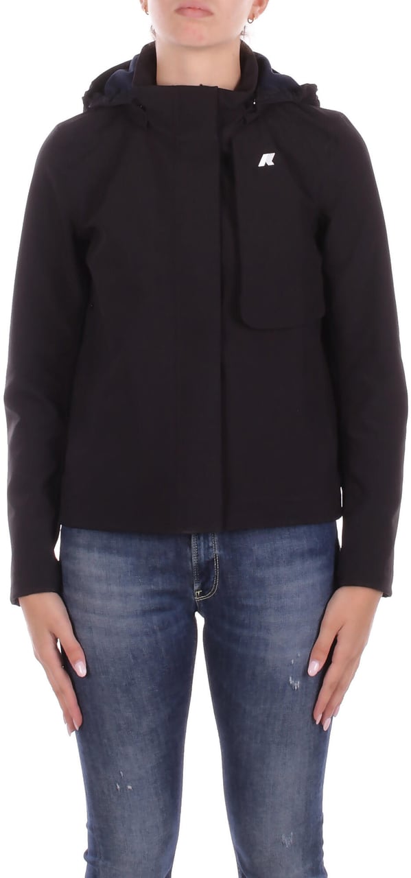 K-WAY Coats Black Pure Blue Depth Zwart