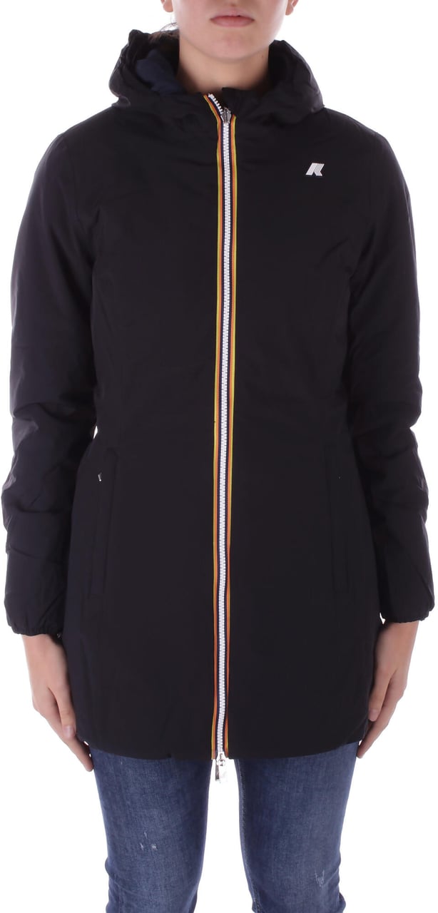 K-WAY Coats Black Pure Blue Depth Zwart