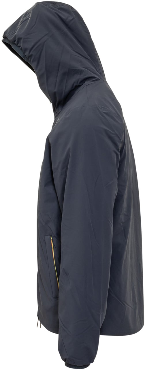 K-WAY Giacca Impermeabile Reversibile Con Cappuccio Navy