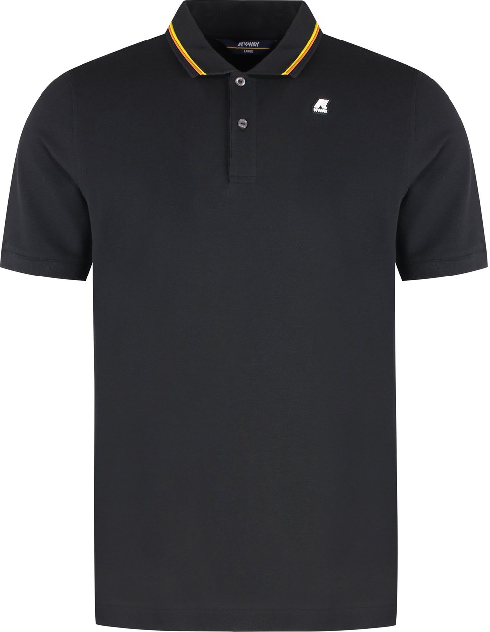 K-WAY Jud Cotton-piqué polo shirt Zwart