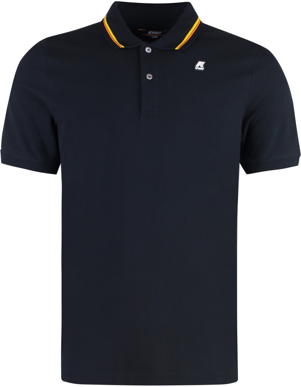 K-WAY Jud Cotton-piqué polo shirt Blauw