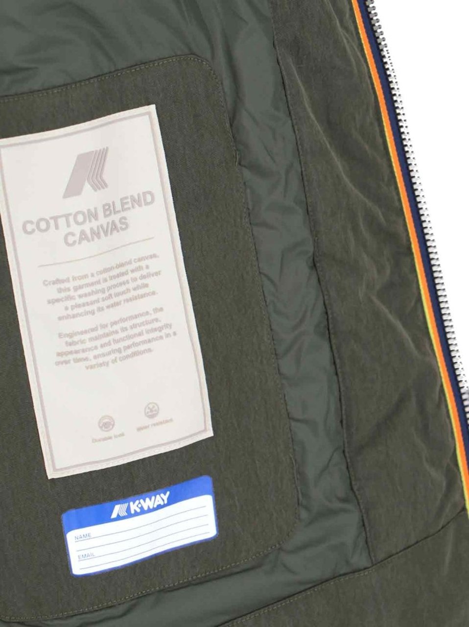 K-WAY Green Jacket With Hood & Insulation Groen