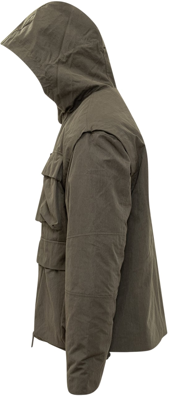 K-WAY K-Way Giacca Verde con Tasche Utility Groen