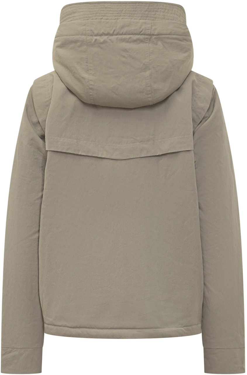 K-WAY Giacca K-Way con Cappuccio e Fodera in Pelliccia Sintetica Groen