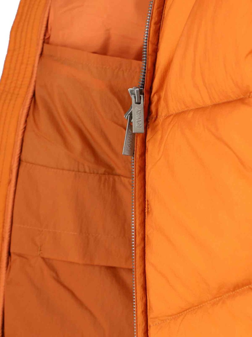 K-WAY Classic Orange Casual Jacket With High Collar Oranje