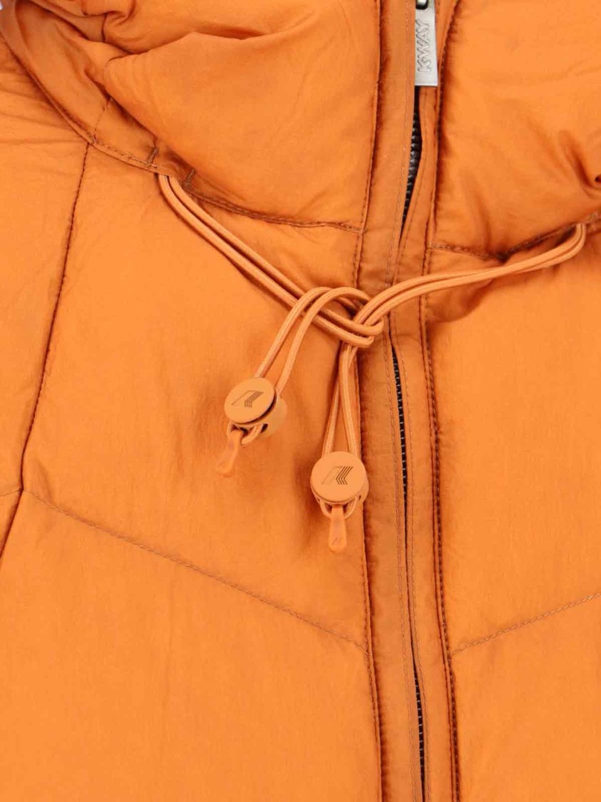 K-WAY Classic Orange Casual Jacket With High Collar Oranje