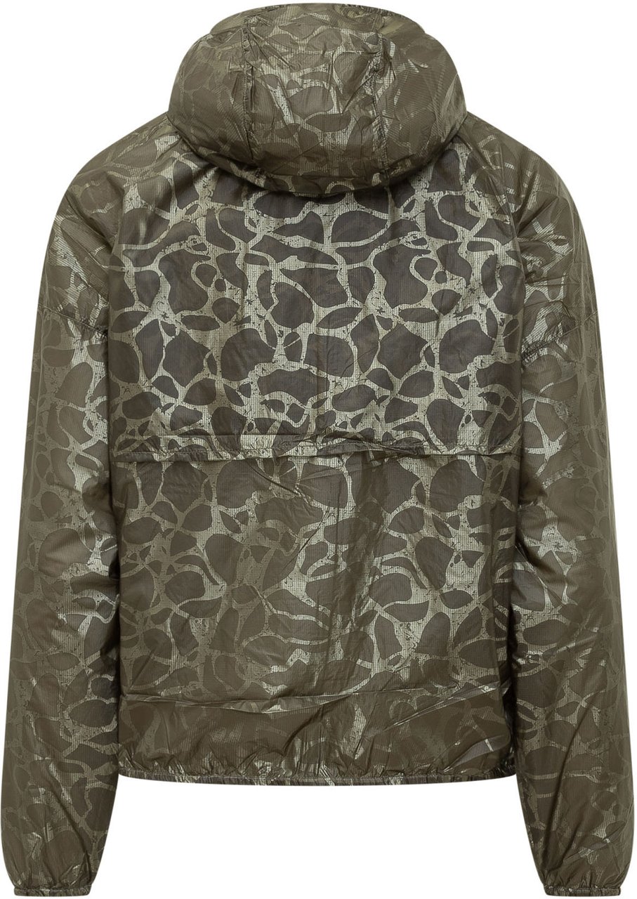 K-WAY Giacca Laurette Super Light con Stampa Donkergroen