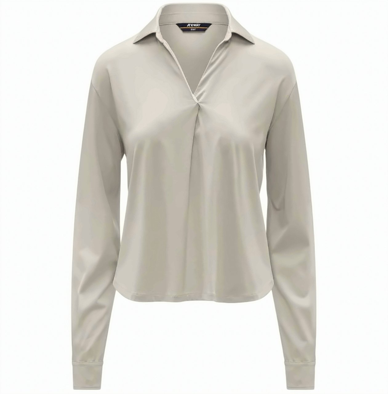 K-WAY Grenerie Cotton Silk Blend Jersey Shirt Grijs