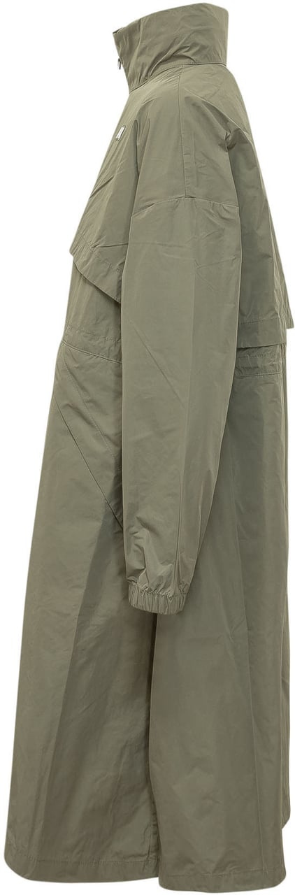 K-WAY Cappotto Aube Memory Touch con Zip Donkergroen