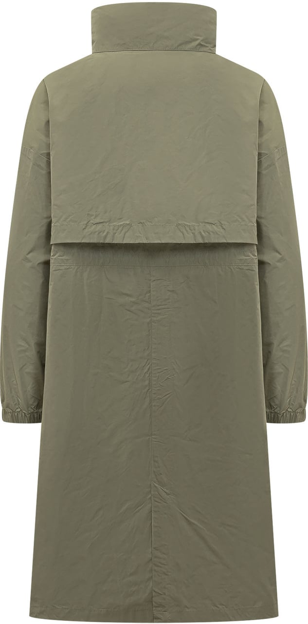 K-WAY Cappotto Aube Memory Touch con Zip Donkergroen