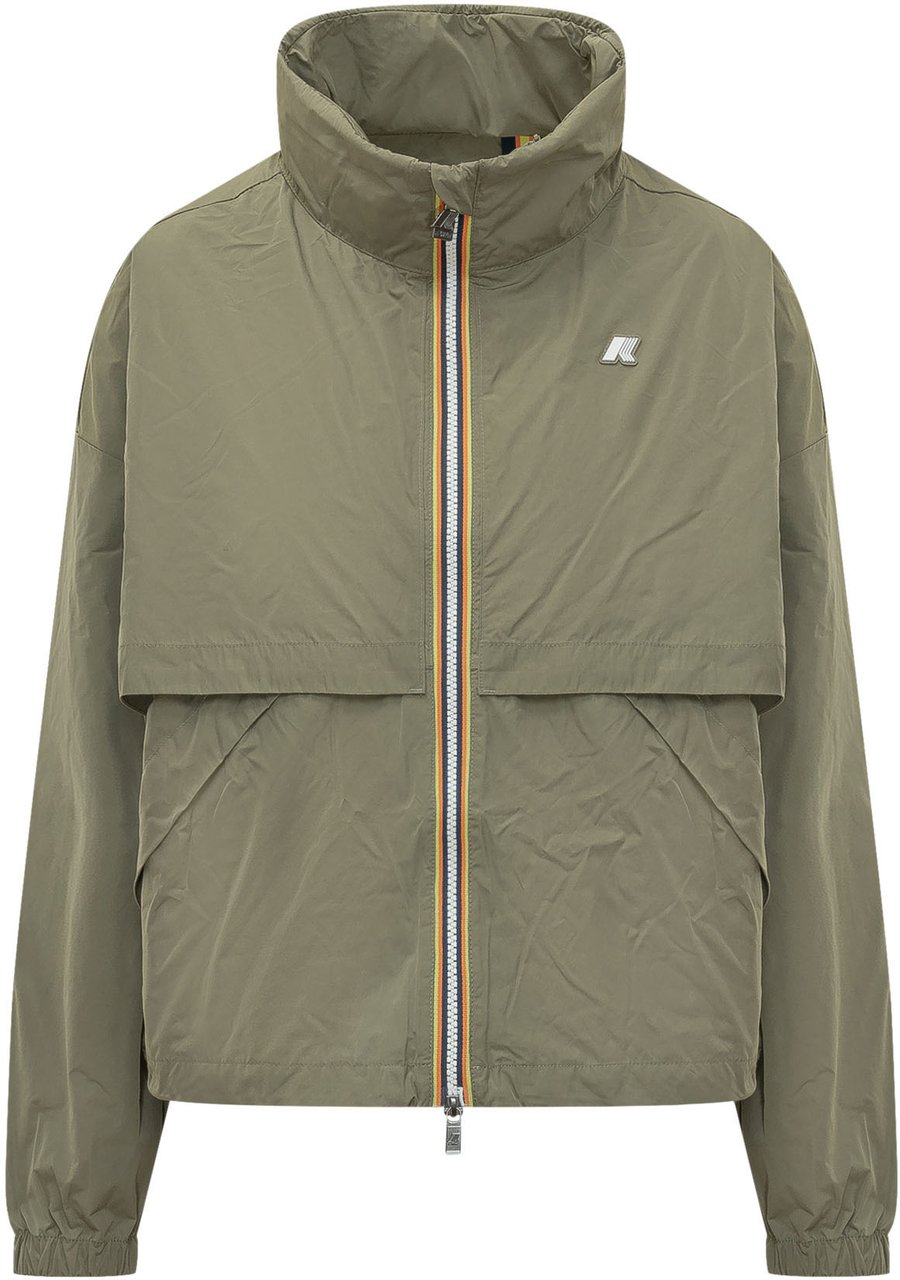 K-WAY Giacca Aubette Memory Touch con Zip Donkergroen