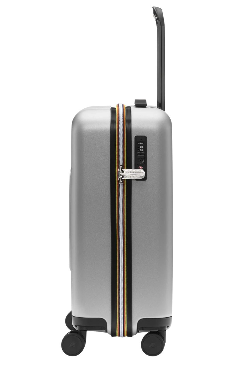 K-WAY Compact Polycarbonate Trolley With Embossed Logo Grijs