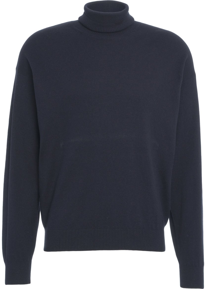 Kangra Wool blend turtleneck sweater Blauw