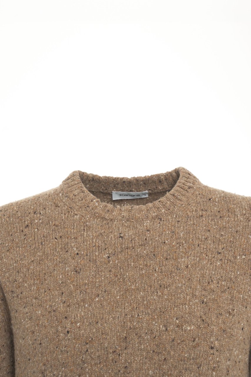 Kangra Knit sweater melange Bruin