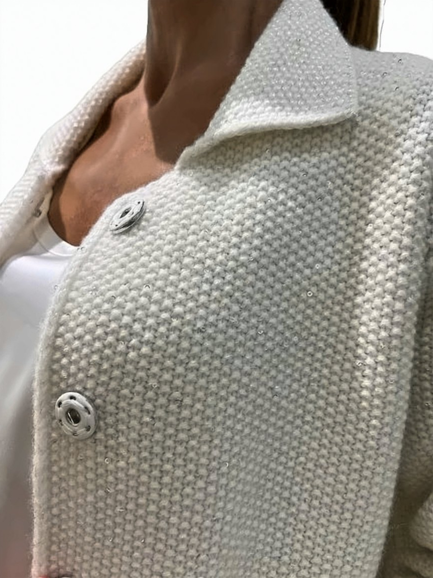 Kangra White Hooded Blazer Wit
