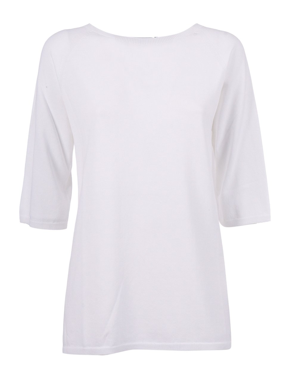 Kangra Seamless Round Neck Elbow Top Wit