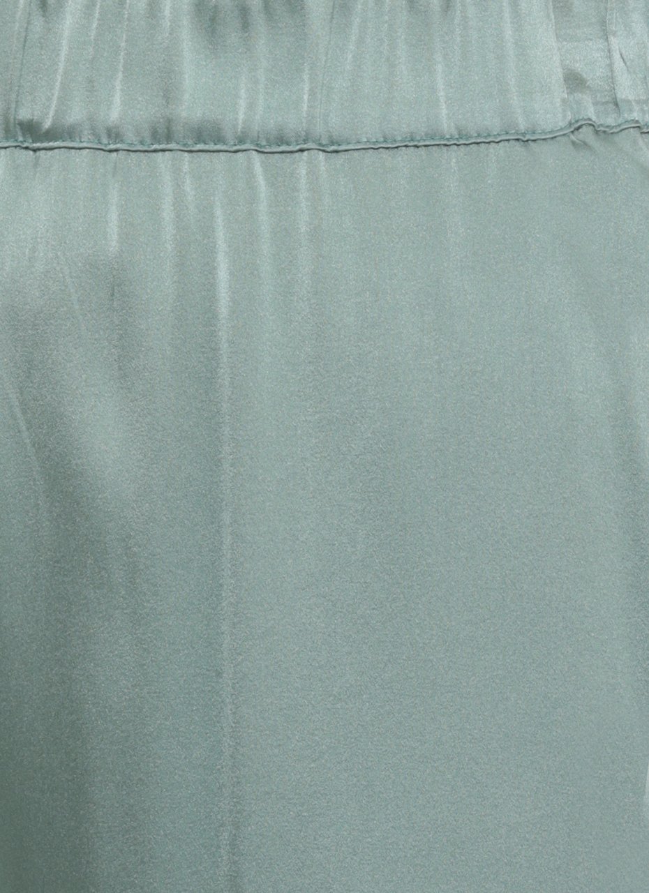 Kangra Green Silk Palazzo Wide-Leg Pants Grijs