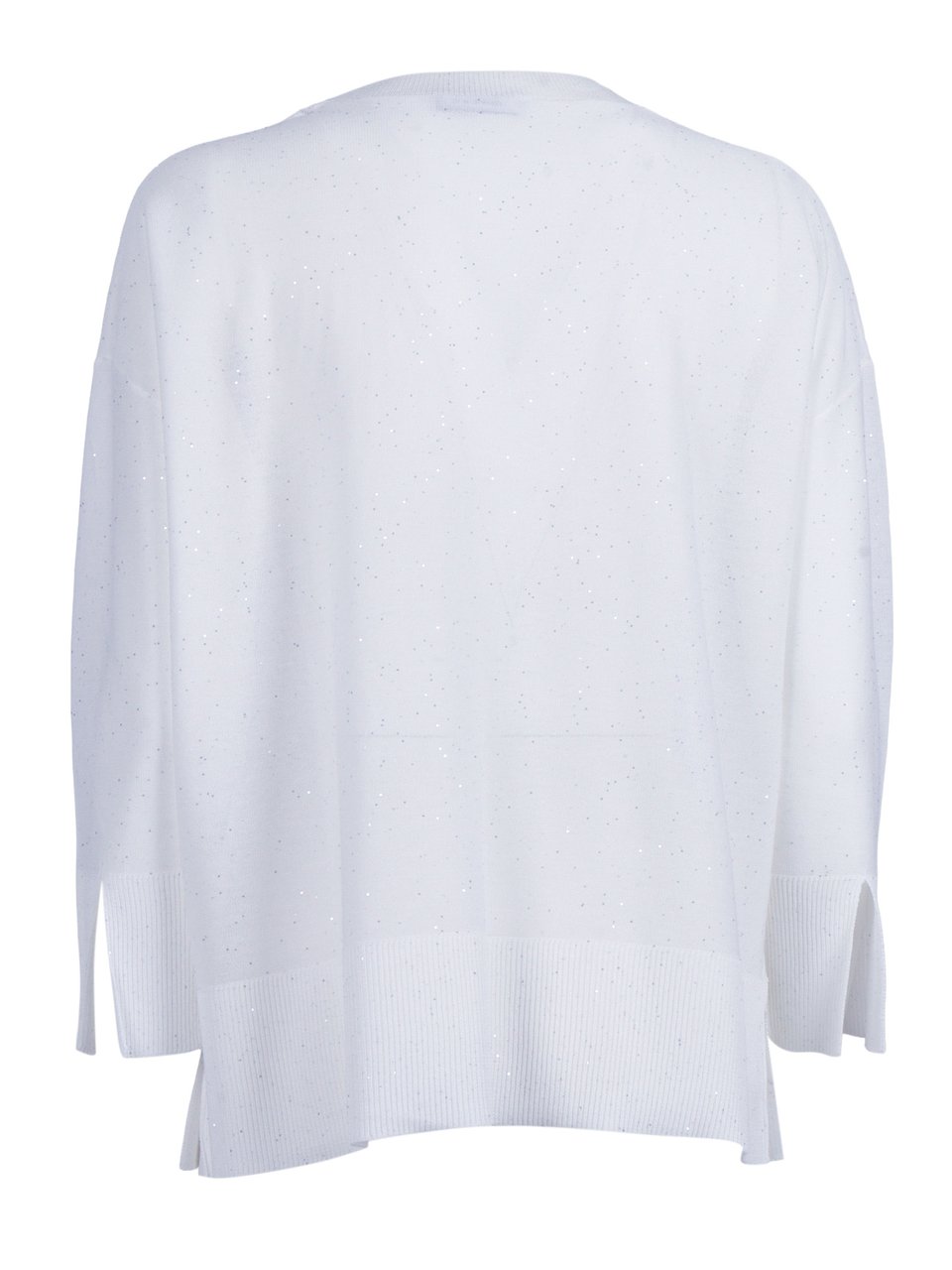 Kangra Three Quarter Sleeve Sequined Cardigan Wit
