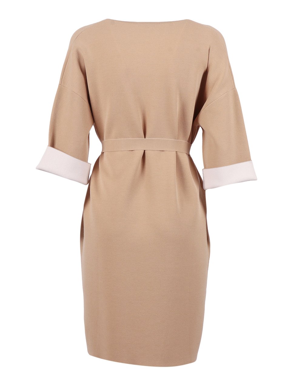 Kangra Dual Tone Belted Coat Neutraal