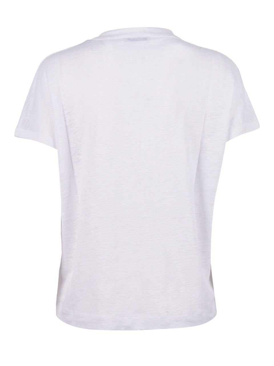 Kangra Linen Jersey Button Serafino Top Wit