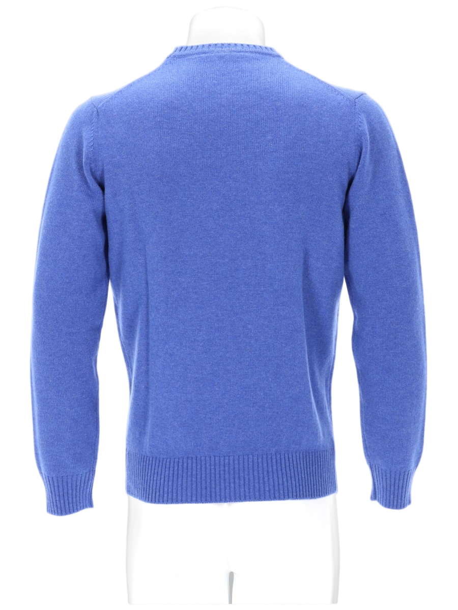 Kangra Blue Cashmere Knit Sweater Blauw