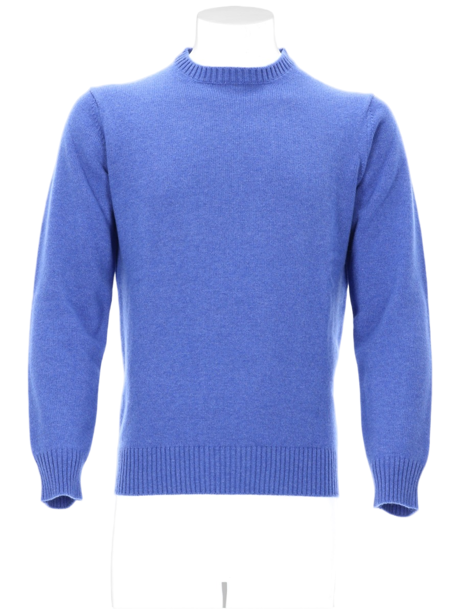 Kangra Blue Cashmere Knit Sweater Blauw