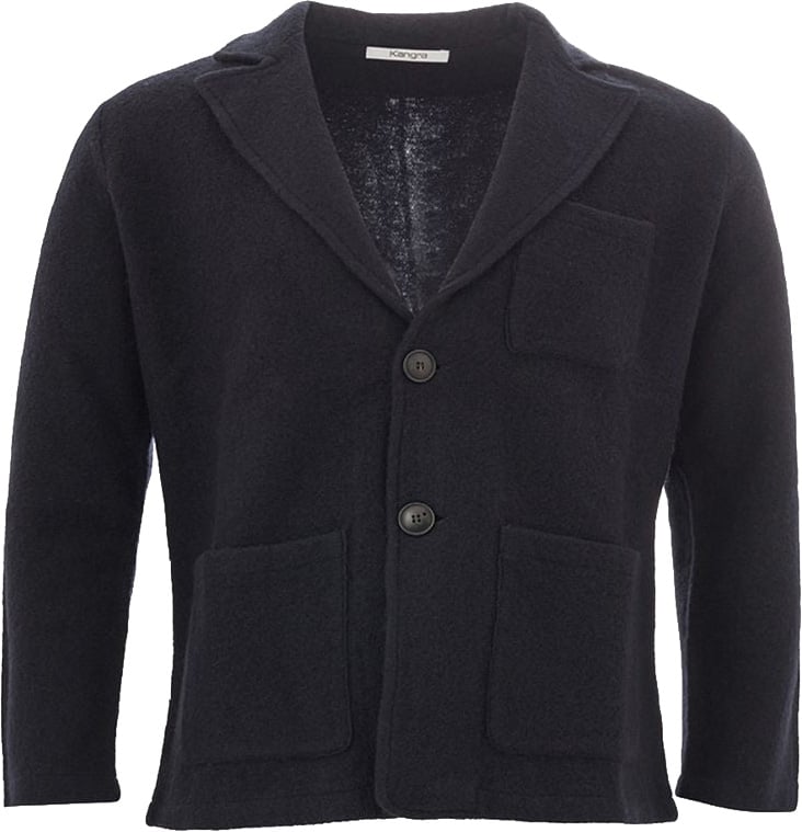KANGRA Blue Wool Blazer Blauw