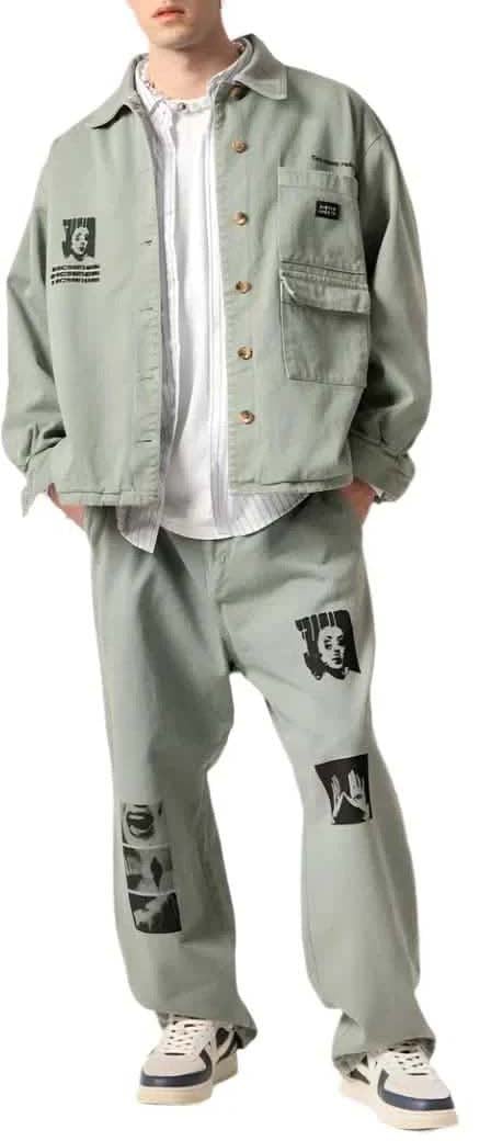 Kaotiko Kaotiko Soft Army Relaxed Pants Groen Groen