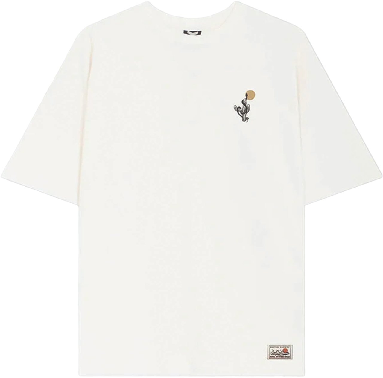 Kaotiko Kaotiko Cowgirl Snake T-shirt Wit Blauw