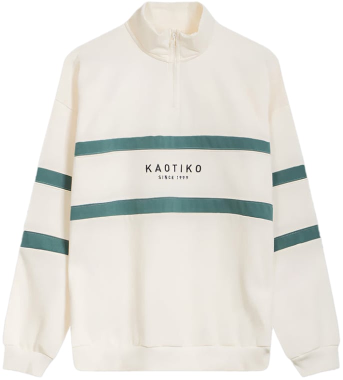 Kaotiko Kaotiko Sweater Berwin Ivoor Blauw