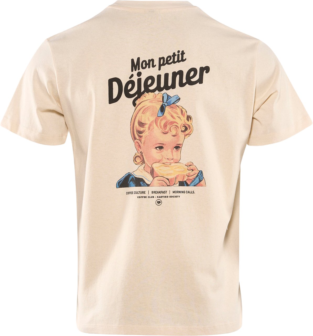 Kaotiko Mon Petit Dejeuner T-shirt Creme Beige