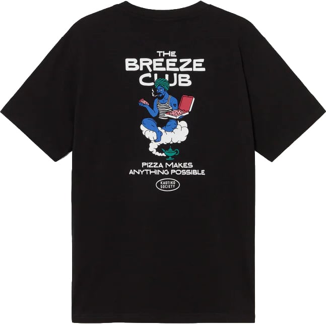 Kaotiko Pizza Makes Everything Regular T-Shirt Zwart Zwart