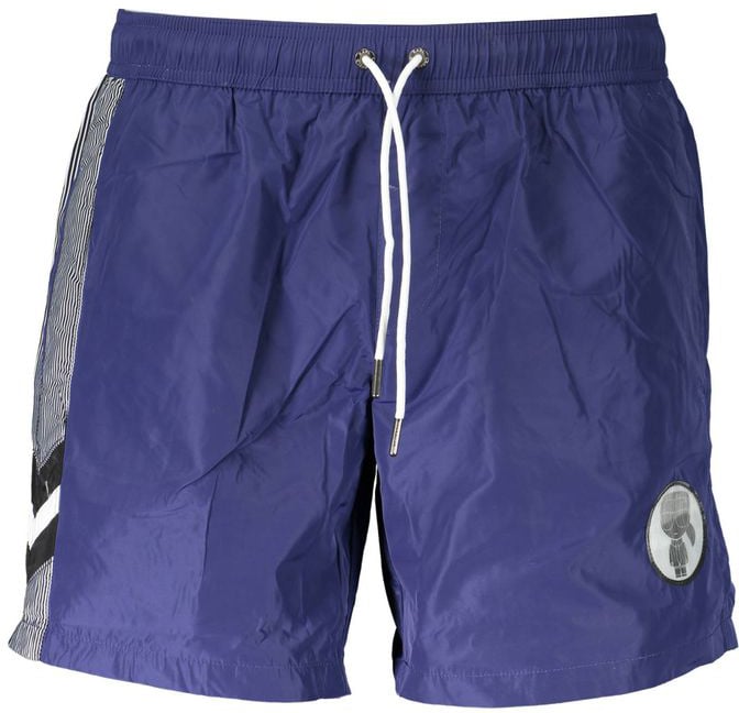 Karl Lagerfeld Karl Lagerfeld Blue Polyester Men's Swim Boxer Blauw