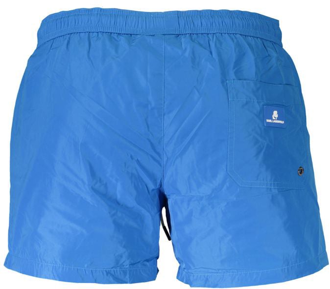 Karl Lagerfeld Karl Lagerfeld Azzurro Polyester Men's Swim Boxer Blauw