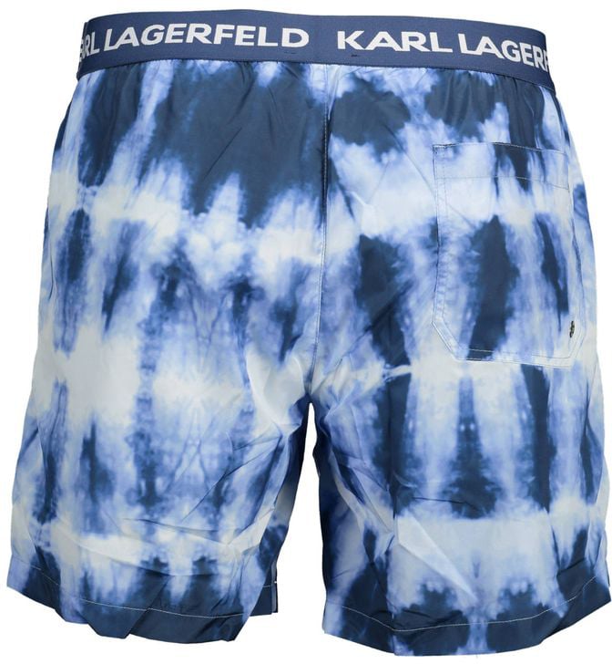 Karl Lagerfeld Karl Lagerfeld Azzurro Polyester Men's Swim Trunk Blauw