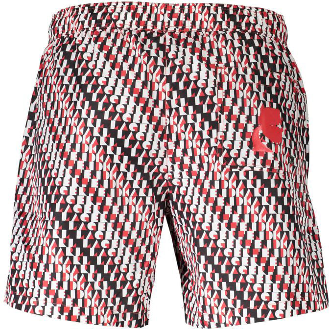 Karl Lagerfeld Black Polyester Men's Swim Boxer Zwart