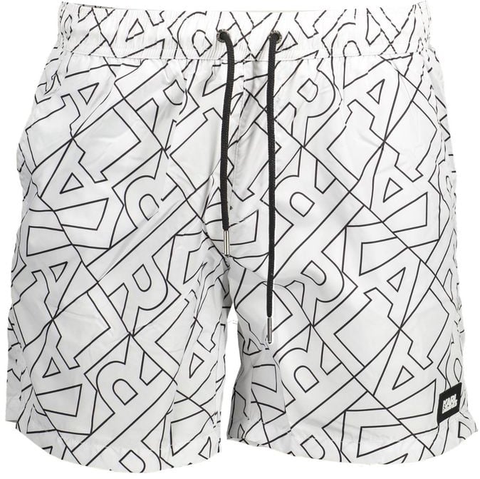 Karl Lagerfeld Karl Lagerfeld Bianco Polyester Men's Swim Boxer Wit